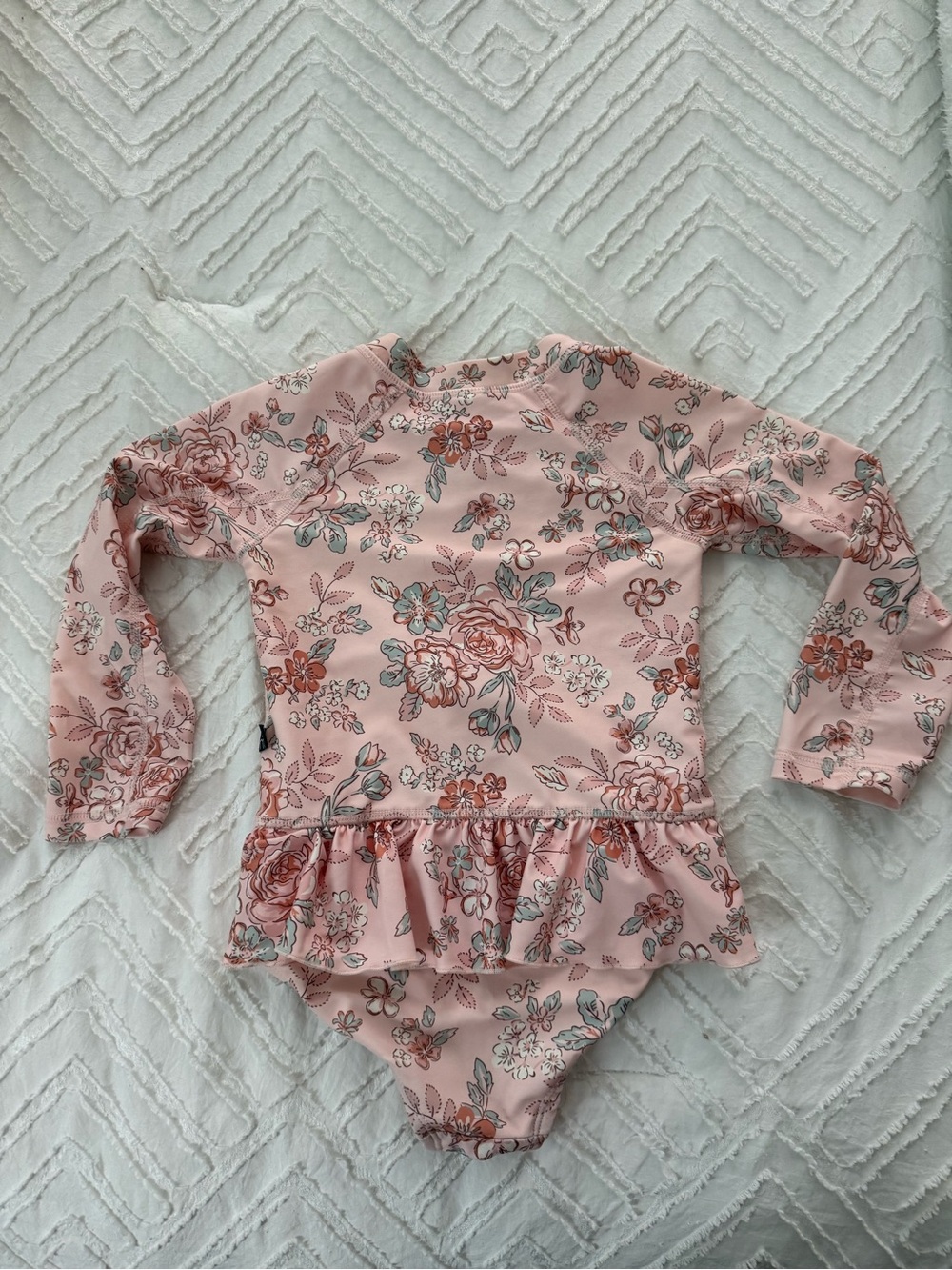 Gerber Girls' Pink Floral One-Piece Swim Suit